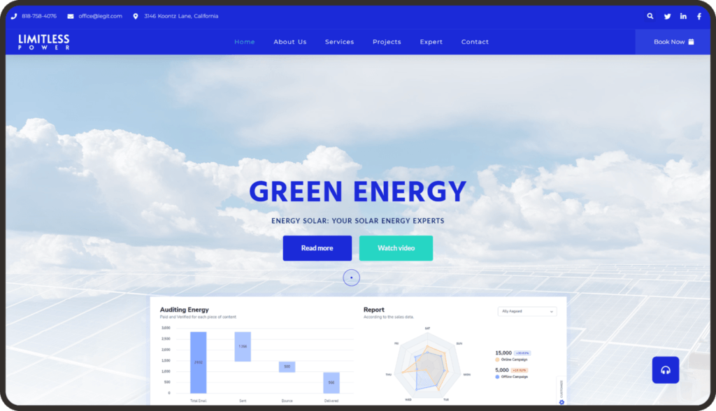 Wordpress Template Energy Solar By Ananass