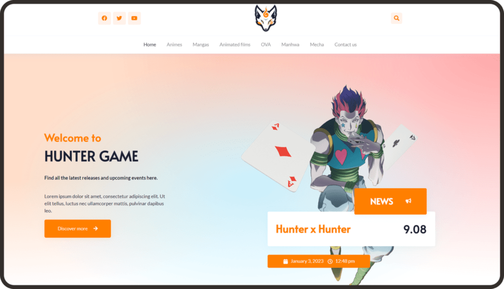 Wordpress Template Anime & Manga By Ananass