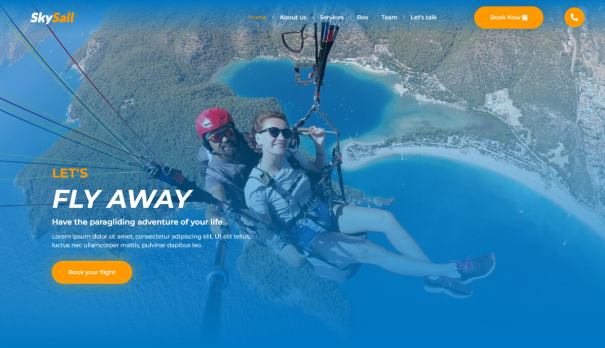 SKYSAIL Paragliding WordPress Template