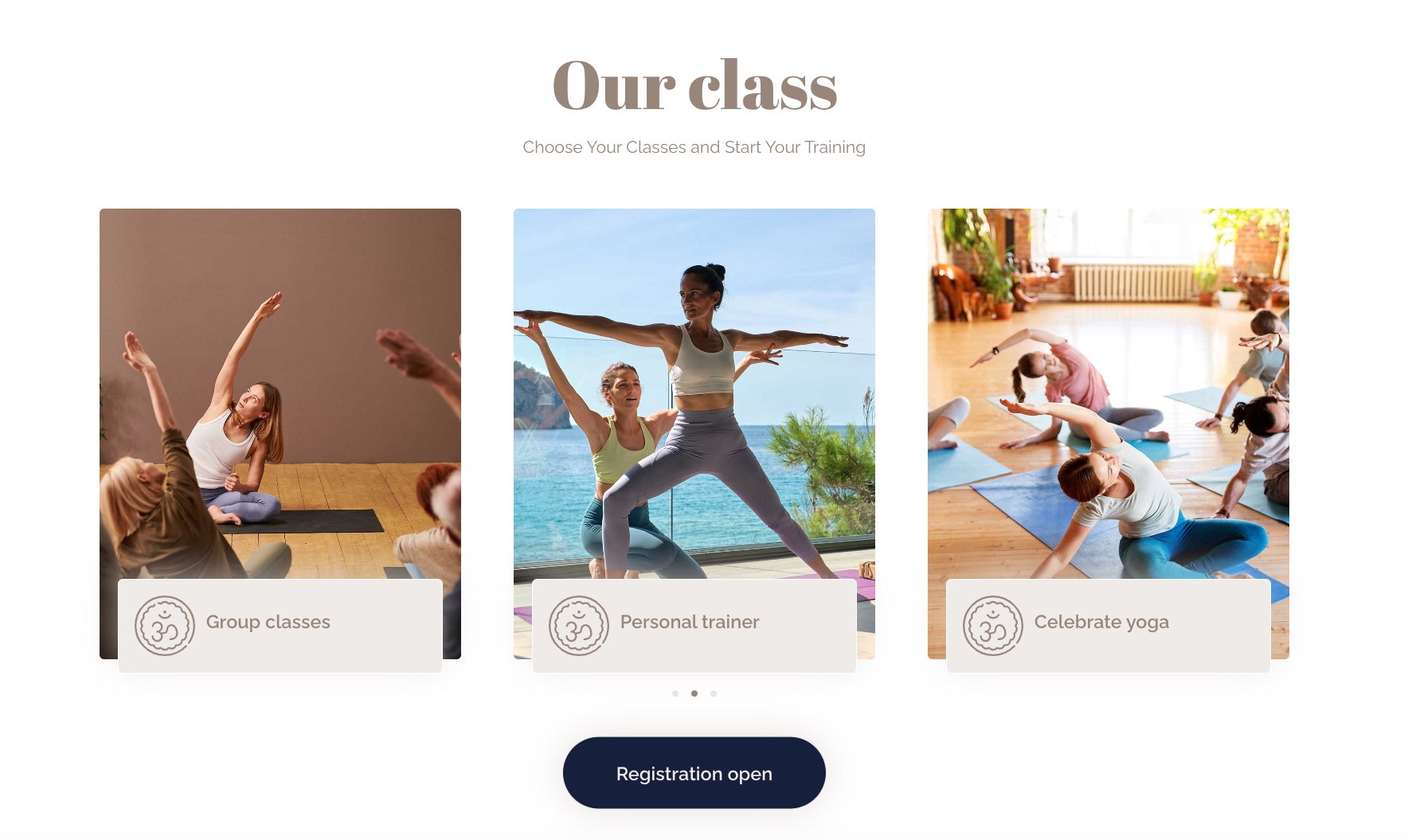 Saja - Section Our Class WordPress Template Yoga Studio
