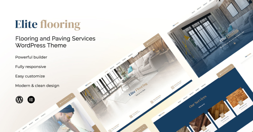 Elite Flooring WordPress Template Flooring and Paving Services
