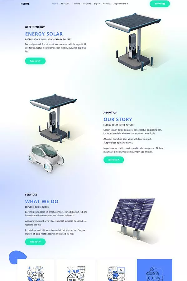 Helios WordPress Template Energy Solar
