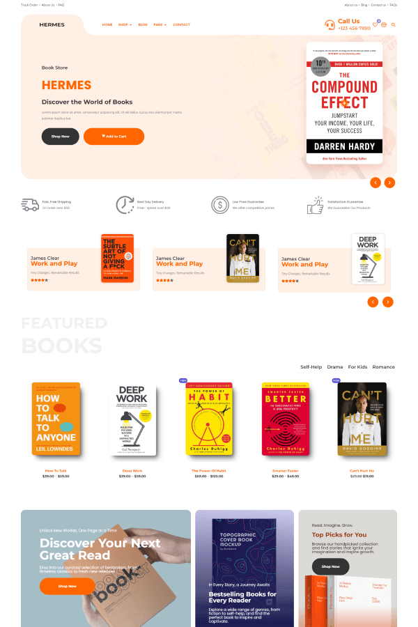 WooCommerce Bookstore Template - HERMES